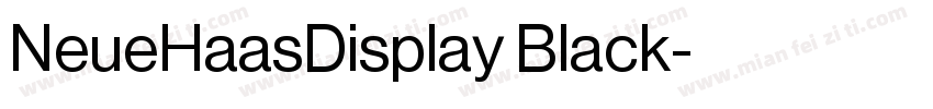 NeueHaasDisplay Black字体转换